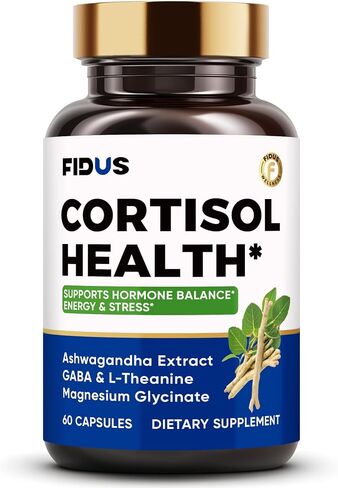 Fidus Cortisol Supplement for Women & Men – Cortisol Reducer and Cortisol Balance for Women, One Capsule Daily Formula for Work, Travel & Everyday Routine, USA Made, 60 Capsules in Saudi Arabia