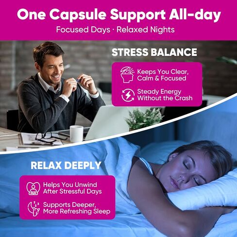 Fidus Cortisol Supplement for Women & Men – Cortisol Reducer and Cortisol Balance for Women, One Capsule Daily Formula for Work, Travel & Everyday Routine, USA Made, 60 Capsules in Saudi Arabia