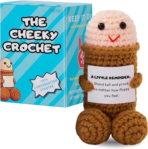 Funny Gag Gifts for Men & Women - White Elephant Gifts for Adults, Friends, Coworkers - Novelty Positive Emotional Support Crochet Doll - Random Useful Desk Stuff Decor with Unique Box in Kuwait