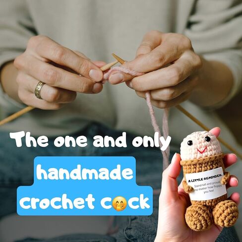 Funny Gag Gifts for Men & Women - White Elephant Gifts for Adults, Friends, Coworkers - Novelty Positive Emotional Support Crochet Doll - Random Useful Desk Stuff Decor with Unique Box in Kuwait