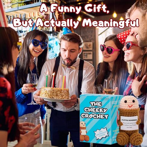 Funny Gag Gifts for Men & Women - White Elephant Gifts for Adults, Friends, Coworkers - Novelty Positive Emotional Support Crochet Doll - Random Useful Desk Stuff Decor with Unique Box in Kuwait