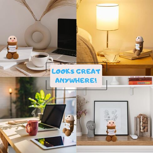 Funny Gag Gifts for Men & Women - White Elephant Gifts for Adults, Friends, Coworkers - Novelty Positive Emotional Support Crochet Doll - Random Useful Desk Stuff Decor with Unique Box in Kuwait