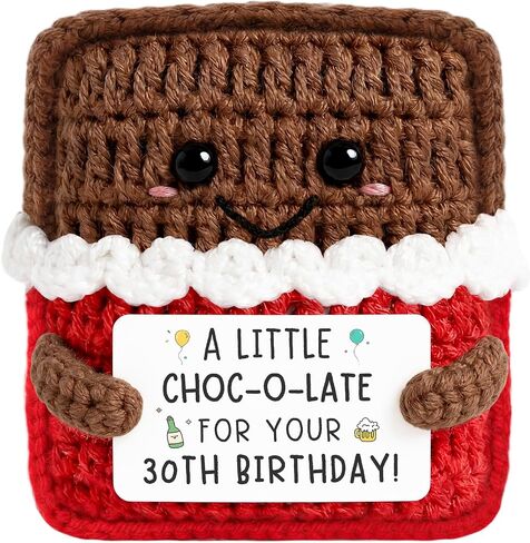 20th Birthday Gifts for Women Men, Unique 20th Birthday Handmade Crochet Doll Decorations Gift for Her Him, Funny 20 Years Old Present Ideas - Chocolate Knitted Dolls in Saudi Arabia