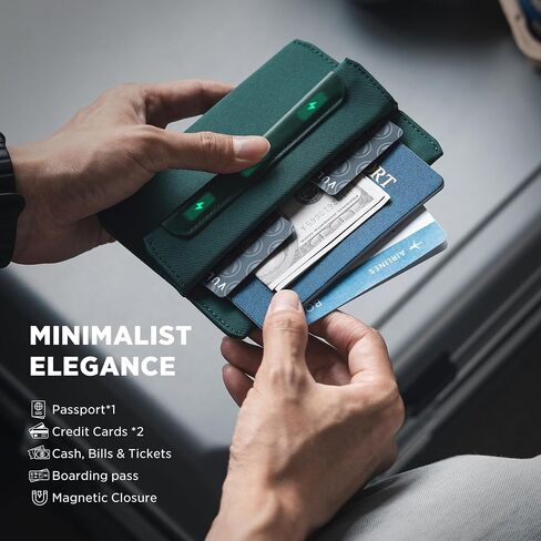 VULKIT RFID Passport Holder Slim Design Pocket Fitted Passport Cover Magnetic Closure, Single Passport Design in Saudi Arabia