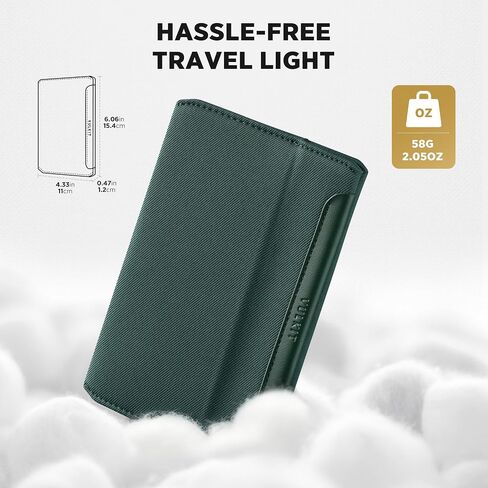 VULKIT RFID Passport Holder Slim Design Pocket Fitted Passport Cover Magnetic Closure, Single Passport Design in Saudi Arabia