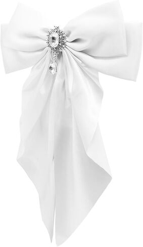 Oversized Womens Bow Tie, Pre-tied Big Bow Ties for Women Adjustable Sparkle Large Bowtie for Cosplay Uniform Party in Kuwait