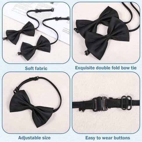 3Pcs Classic Boys Bow Ties Adjustable Kids Bows Tie Pre-tied Bowtie Wedding Formal Pretied Classic Solid Color Children Bows Tie Neck Bowtie for Men Women Kids Wedding Photo Costume Party Events in Kuwait
