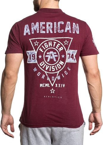 American Fighter Men's Polo Shirt Silver Lake Burgundy in Kuwait