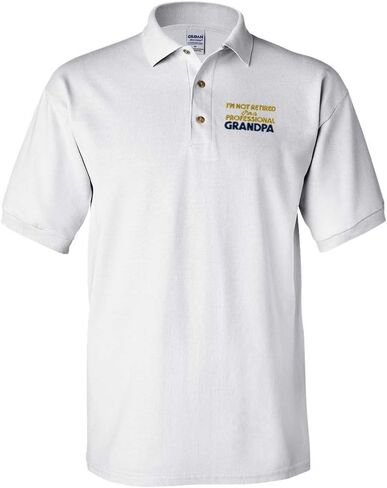Polo Shirts for Men Gold Professional Grandpa Embroidery Short Sleeves Golf Tees in Kuwait