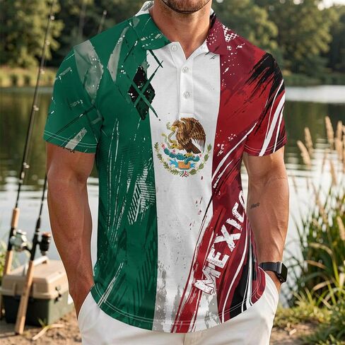 Men's Novelty Polo Shirts Golf Shirt for Men Shirts Short Sleeve Moisture Wicking Casual Top in Saudi Arabia