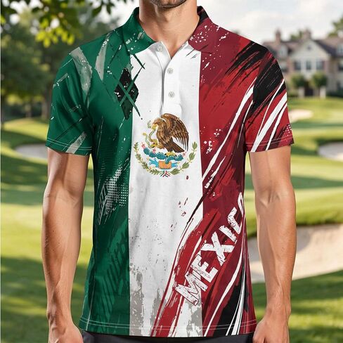 Men's Novelty Polo Shirts Golf Shirt for Men Shirts Short Sleeve Moisture Wicking Casual Top in Saudi Arabia