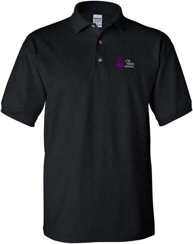 Custom Polo Shirts for Men Y'all Need Science Silver Embroidery Cotton in Kuwait