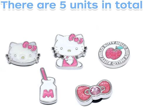 5 Pcs Pink Cartoon Shoe Charms, Cute Metal Shoe Decoration Charms, Slipper Accessories, Make the Perfect Valentines Day Gift or Party Favor. in Saudi Arabia