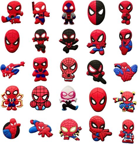 25Pcs Spider Shoe Decoration Charms for Croc Clog Sandals,Cute Shoe Accessories Charms in Saudi Arabia