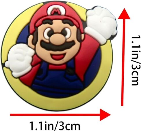 43Pcs Mario Shoe Decoration Charms for Croc Clog Sandals, Cartoon Shoe Accessories Charms in Saudi Arabia