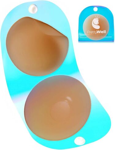 PRETTYWELL Nipple Covers for Women Waterproof Sticky Pasties, Reusable Ultra-Thin Silicone Nipple Petals Non Adhesive Center in Saudi Arabia