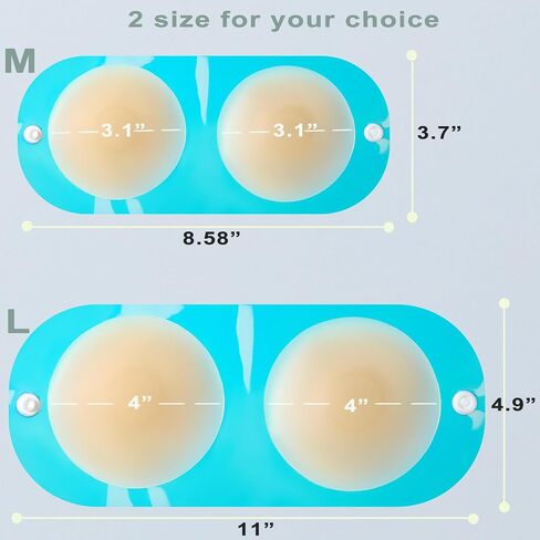 PRETTYWELL Nipple Covers for Women Waterproof Sticky Pasties, Reusable Ultra-Thin Silicone Nipple Petals Non Adhesive Center in Saudi Arabia