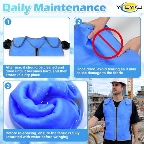 Cooling Ice Vest for Men & Women - Ice Reflective Vest, No Ice Packs or Electricity Needed | Adjustable Lightweight Ice Vest, S-XXL, Ideal for Sports, Work & Heat Stress in Saudi Arabia