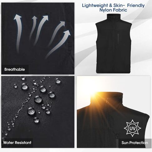 4 Fans-12V Cooling Vest for Men Air Conditioner Vest for Outdoor Body Cooling with 4PCS Fan & 10000mAh Battery Pack in Saudi Arabia
