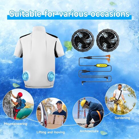 Cooling Vest for Men Women with 2 Fans, Cooling Jacket with 30000mAh Battery Pack for Outdoor Activities in Saudi Arabia