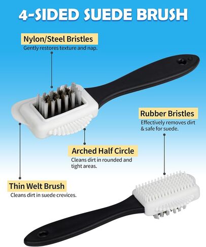 Jevvu Suede Shoe Cleaner, Suede Cleaning Kit with Brush & Towel for Suede, Nubuck, Leather, Boots, Trainer in Kuwait
