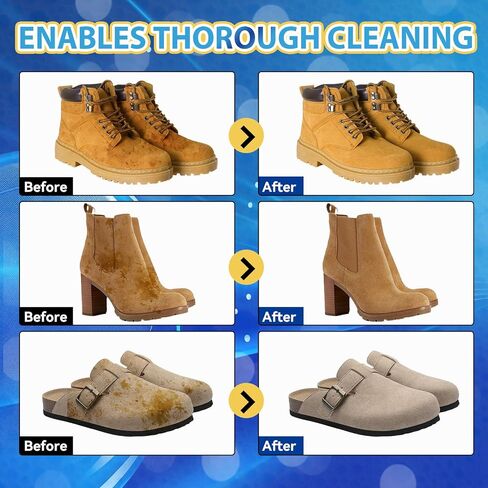 Suede Shoe Cleaner, Suede Cleaner for Shoes With Brush & Towel, Foam Deep Suede Cleaning Kit for Nubuck, Leather in Saudi Arabia