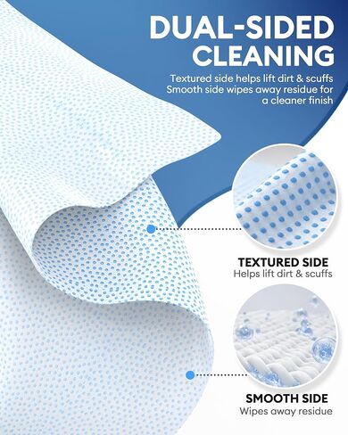 Jevvu Shoe Wipes, 35 Individually Wrapped Sneaker Cleaning Wipes for White Shoes, Dual-Textured, Waterless in Kuwait