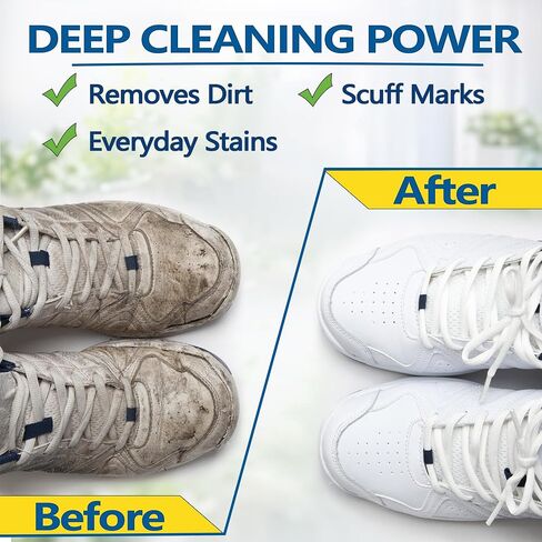 White Shoes Clean Cream Original 260g, Shoe Cleaning Kit Multi-Purpose Clean Cream white Shoe Cleaner with Sponge, No Water Needed, Sneaker Cleaner for Leather, Sofa, Car Interior in Saudi Arabia