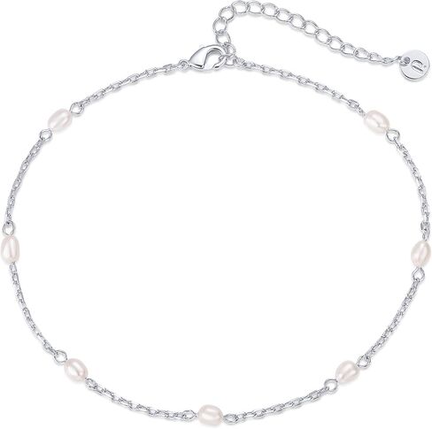PAVOI 14K Gold Plated Anklet for Women - Trendy Link Chain Ankle Bracelet Summer Jewelry - Boho Dainty Anklets with Cubic Zirconia, Beaded, Evil Eye, Star, Station, Pearls Adjustable Gold Jewelry in Kuwait