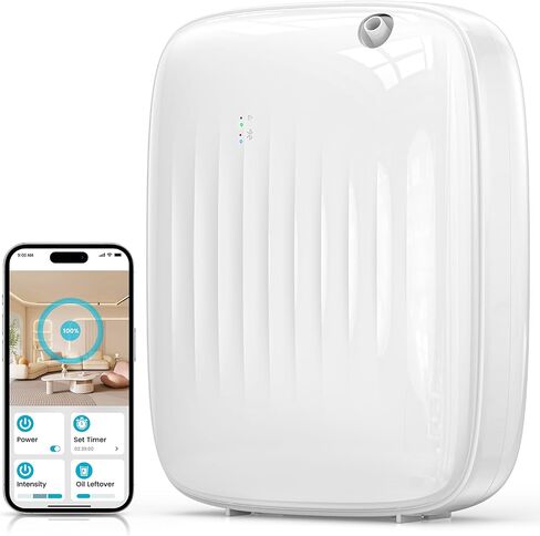 Ziweo Waterless Essential Oil Diffuser - Whole-Home Scent Cold Air Diffuser Up to 3000sq.ft for Large Home Office Hotel - Adjustable Intensity & Time, App & Panel Control - Quiet, Wall Amount - 400ml in Saudi Arabia
