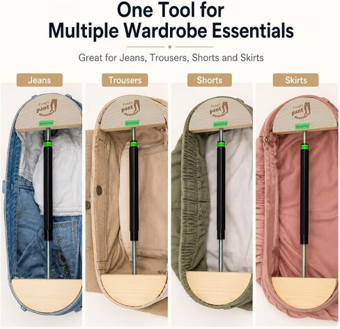 Tang's Heavy Duty Pant Stretcher for Jeans, Adjustable Waistband Stretcher 30 to 59 Inches, Solid Wood and Aluminum Alloy Waist Expander for Men and Women, Pants, Shorts and Skirts in Saudi Arabia