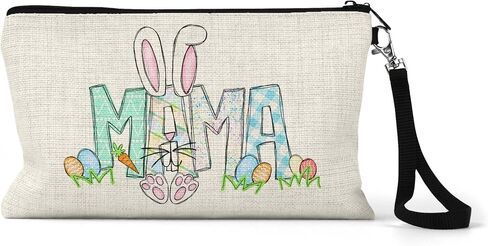 Personalized Wristlet Handbag Easter Gift Set for Women Mom Mama Her Girls Custom Name Handmade in Saudi Arabia