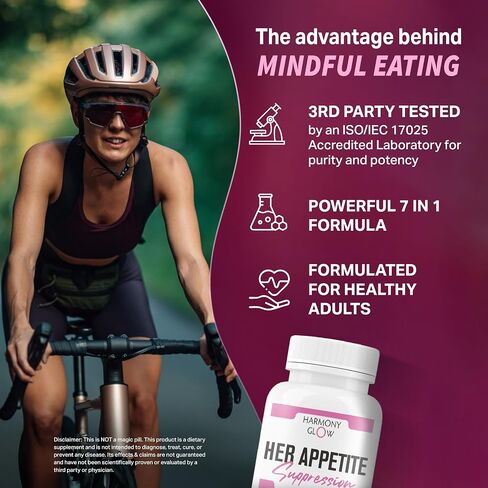 Her Appetite Suppression - Supports GLP-1 Related Metabolic Pathways, Promotes Weight Loss for Women, Helps Control Appetite/Cravings & Promotes Energy | 3rd Party Tested Supplement - 60 Capsules in Saudi Arabia
