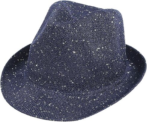 Mesh Sequins Fedoras Hat Gentleman Christmas Casual Gatherings with Rolled Up Brim for Adult Derby Men for Woman Large Heads in Saudi Arabia