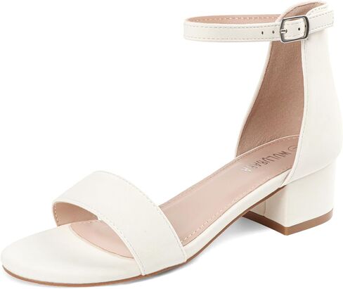 Girls Dress Shoes Low Heel Sandals Open Toe Ankle Strap for Flower Girl Wedding Party,Little and Big Girls in Saudi Arabia