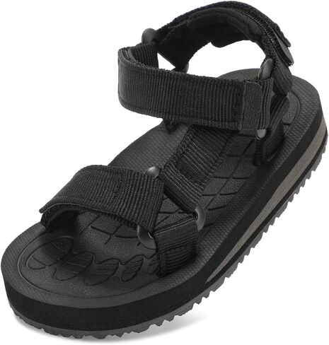 Toddler Sandals Open-Toe Arch Support Wide Summer Shoes for Boys Girls Lightweight Non-slip Kids Beach Shoe with Adjustable Straps in Kuwait