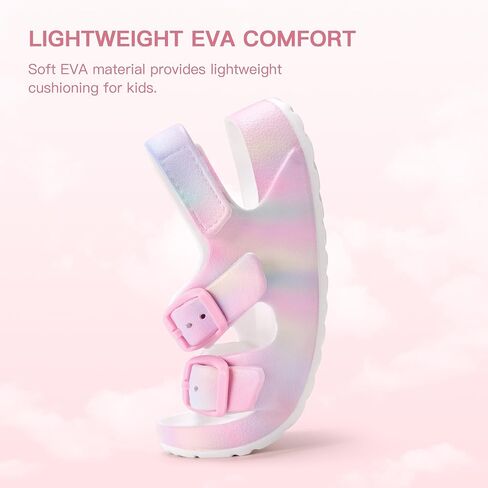 Stelle Toddler Girls Sandals for Boys Adjustable Buckle Open Toe Sandal Lightweight Casual Summer Shoes for Little/Big Kids in Kuwait