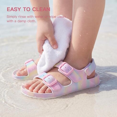 Stelle Toddler Girls Sandals for Boys Adjustable Buckle Open Toe Sandal Lightweight Casual Summer Shoes for Little/Big Kids in Kuwait