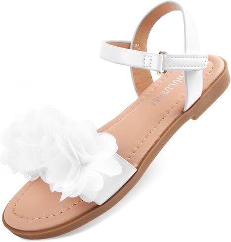 Flower Sandals for Girls Toddler Dress Sandals with Buckle Strap Open Toe Summer Shoes for Flower Girl Wedding Party Toddler Girl Sandals in Kuwait