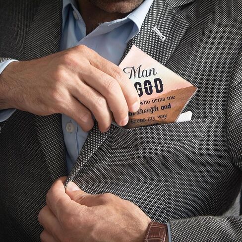 Ceenna 50 Pcs Christian Fathers Ideal Day Gift for Church Bulk Man of God Handkerchief Bible Verse Handkerchiefs Religious Inspirational Quote Gift for Him Men Dad in Kuwait