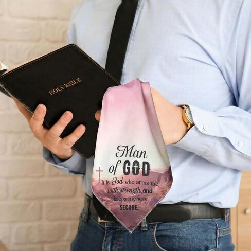 Ceenna 50 Pcs Christian Fathers Ideal Day Gift for Church Bulk Man of God Handkerchief Bible Verse Handkerchiefs Religious Inspirational Quote Gift for Him Men Dad in Kuwait