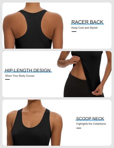 Dalavch 4 Pack Women's Workout Racerback Tank Tops Spandex Yoga Athletic Running Gym Sports Crop Tops for Women 1 Black 1 White 1 Heather Grey 1 Deep Purple X-Large in Kuwait