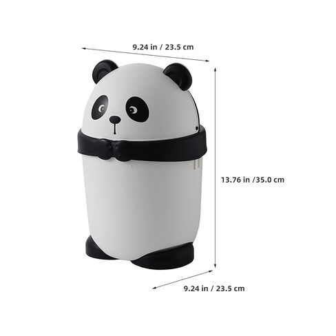 Ciieeo 2pcs Cute Panda Trash Can with Lid, Small Cartoon Animal Garbage Bin for ’ Bedroom, Bathroom, Kitchen, Cute Decorative Wastebasket for Home and Office in Kuwait