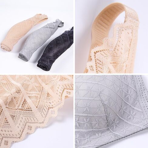Women's Wireless Lace Bra, Mastectomy Pocket Bra with Silicone Breast Forms, Cotton, Full Coverage in Kuwait