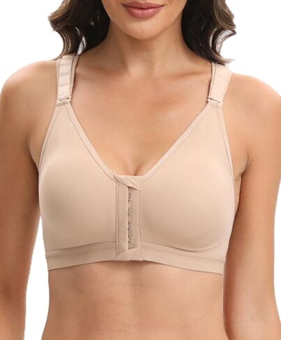 Front Closure Compression Bra Post Surgery Mastectomy Surgical Wireless with Adjustable Straps in Saudi Arabia
