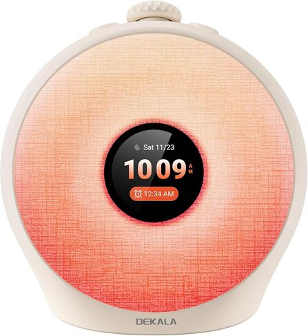 Dekala Sunrise Alarm Clock for Heavy Sleepers with Pulse Wake, Sunset Sound Machine with Breathing Ambient Light, Loud Alarm for Bedrooms, Wake Up Light, Digital Color Display & 7 Themes, No App in Saudi Arabia