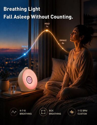 Dekala Sunrise Alarm Clock for Heavy Sleepers with Pulse Wake, Sunset Sound Machine with Breathing Ambient Light, Loud Alarm for Bedrooms, Wake Up Light, Digital Color Display & 7 Themes, No App in Saudi Arabia