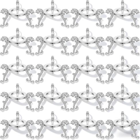 20 Pcs Silver Crystal Ball Stand for Displaying Crystal Glass and Natural Rocks, Sphere Display Holder, for Displaying 40-80mm Sphere Crystals Globe Balls Decorative Rock Stone Egg, Easter Egg Display Stand for Party in Saudi Arabia