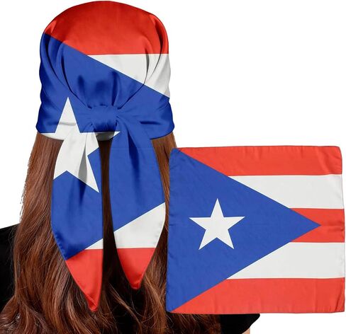 27.5" Square Flag Bandana Head Scarf for Women-Imitation Chiffon Silk Scarf Hair Scarf for Fashion Hair Neck Scarf in Kuwait