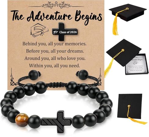 Trinckle Cross Bracelet for Boy, Gifts for Teen Boy Soccer Player Baseball Lover Accessories, Joshua 1 9 Bead Bracelets for Men Jesus Religious Christian Jewelry for Son Nephew in Kuwait